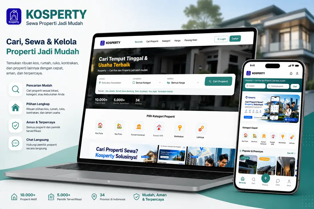 Tampilan aplikasi Kosperty